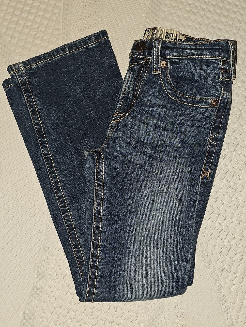 Ariat Big Boys Size 12 B4 relaxed Jeans in Dark Blue Wash